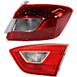 Passenger Side, Inner and Outer Halogen Tail Light, With bulb(s), OE Replacement, Sedan, CAPA Certified