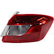 Passenger Side, Inner and Outer Halogen Tail Light, With bulb(s), OE Replacement, Sedan, CAPA Certified