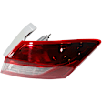 Passenger Side, Inner and Outer Halogen Tail Light, With bulb(s), OE Replacement, Sedan, CAPA Certified