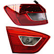 Sedan Driver and Passenger Side, Inner and Outer Halogen Tail Light, With Bulbs, CAPA Certified