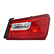 Driver and Passenger Side, Outer Tail Lights, with Bulbs, Halogen, Mounts on Body, CAPA Certified