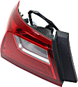 Driver Side, Inner And Outer Halogen Tail Light, With bulb(s), OE Replacement