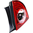Passenger Side, Inner and Outer Tail Lights, with Bulb, Halogen, Mounts On Body