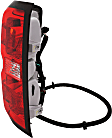 Driver and Passenger Side Halogen Tail Light, With bulb(s), OE Replacement