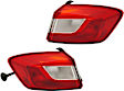 Driver and Passenger Side, Outer Tail Lights, with Bulbs, Halogen, Mounts On Body, For Models Without LED Accent Light