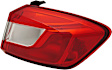 Driver and Passenger Side, Outer Tail Lights, with Bulbs, Halogen, Mounts On Body, For Models Without LED Accent Light