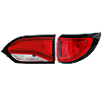 Passenger Side, Inner and Outer Tail Lights, with Bulbs, LED, Mounts On Body and Liftgate, CAPA CERTIFIED