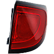 Passenger Side, Inner and Outer Tail Lights, with Bulbs, LED, Mounts On Body and Liftgate, CAPA CERTIFIED