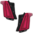 Driver and Passenger Side, Outer Tail Lights, with Bulb, LED, Red Lens, Mounts On Body