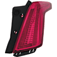 Driver and Passenger Side, Outer Tail Lights, with Bulb, LED, Red Lens, Mounts On Body