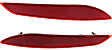 Rear, Driver and Passenger Side Bumper Reflector,, CAPA Certified