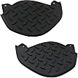 Driver and Passenger Side Bumper Step Pad, Black, with Corner Step
