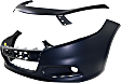 Front, Upper Primed Bumper Cover, CAPA Certified