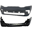Front and Rear Primed Bumper Cover