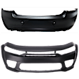 Front and Rear Primed Bumper Cover, CAPA Certified