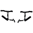 Front, Driver and Passenger Side, Inner and Outer Bumper Brackets, 2-Piece Bumper Type