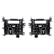 Front, Driver and Passenger Side, Inner and Outer Bumper Brackets, 2-Piece Bumper Type