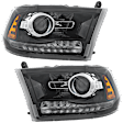 2019-2024 Ram 1500 Classic - Driver and Passenger Side Headlights, with Bulbs, HID/Xenon, with HID Bulbs and ballast, For Models with Factory Projector Type Headlights