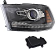 2019-2024 Ram 1500 Classic - Driver and Passenger Side Headlights, with Bulbs, HID/Xenon, with HID Bulbs and ballast, For Models with Factory Projector Type Headlights