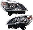 Driver and Passenger Side Halogen Headlight, With bulb(s), OE Replacement