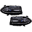 2016 Dodge Charger - Driver and Passenger Side Halogen Headlight, With bulb(s), For Models With LED Daytime Running Light, Without LHD/RHD Optics, OE Replacement