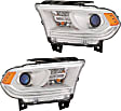 Driver and Passenger Side Halogen Headlight, With bulb(s), OE Replacement