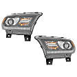 Driver and Passenger Side Headlights, with Bulbs, Halogen, Clear Lens, For Models with Daytime Running Light