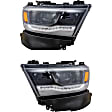 2019 Ram 1500 - Driver and Passenger Side LED Headlight, With bulb(s), Standard Type, OE Replacement