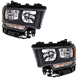 2019 Ram 2500 - Driver and Passenger Side Halogen Headlight, With bulb(s), OE Replacement