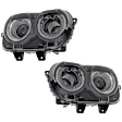Driver and Passenger Side Headlights, with Bulbs, Halogen, For Models with Air Ducts, Type 1, CAPA Certified