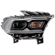 Driver and Passenger Side LED Headlight, With bulb(s), Clear Lens, Black Interior
