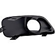 Front, Driver and Passenger Side Fog Light Trims, Black