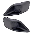 Front, Driver and Passenger Side Fog Light Trims, Black