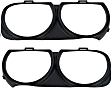 Driver and Passenger Side Headlight Bezel, Black