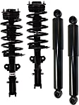 Front and Rear, Driver and Passenger Side Shock and Fully Loaded Strut