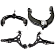 Front, Driver and Passenger Side, Upper and Lower Control Arms, Includes (4) Control Arm
