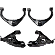 Front, Driver and Passenger Side, Upper and Lower Control Arm, RWD
