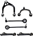 Front, Driver and Passenger Side, Upper and Lower, Frontward and Rearward Control Arms