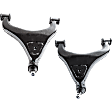 Front, Driver and Passenger Side, Lower Control Arms, With Ball Joints
