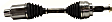 2010 Dodge Ram 1500 - Front, Driver and Passenger Side Axle Assembly,  Supplied with Standard Neoprene Outboard Boot, New, 4WD, 3.7L 6Cyl