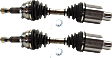 Front, Driver and Passenger Side Axle Assembly - Set of 2 4WD
