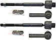 Front, Driver and Passenger Side, Inner and Outer Tie Rod Ends