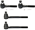 Front, Driver and Passenger Side, Inner and Outer Tie Rod Ends, RWD