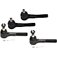 Front, Driver and Passenger Side, Inner and Outer Tie Rod Ends, 4WD