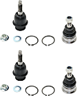 Front, Driver and Passenger Side, Upper and Lower Ball Joints