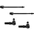 Front, Driver and Passenger Side, Inner and Outer Tie Rod Ends