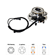 2007-2011 Dodge Nitro - Front, Driver and Passenger Side Wheel Hub, 5 Lugs, With Bearing, With Sensor
