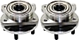 Front, Driver and Passenger Side Wheel Hub, 5 Lugs, With Bearing