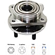 Front, Driver and Passenger Side Wheel Hub, 5 Lugs, With Bearing