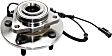 Front, Driver and Passenger Side Wheel Hub, 5 Lugs, With Bearing, With Sensor